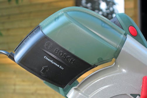 Rundsav: Rundsav med støvopsamler Rundsav: Rundsav med støvopsamler